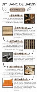 diy etape banc jardin palette